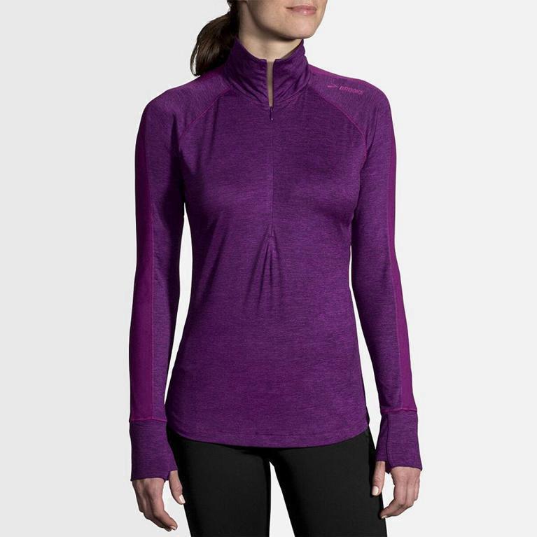 Brooks Dash Half Zip - Chaquetas Mujer - Moradas (ZG1382567)